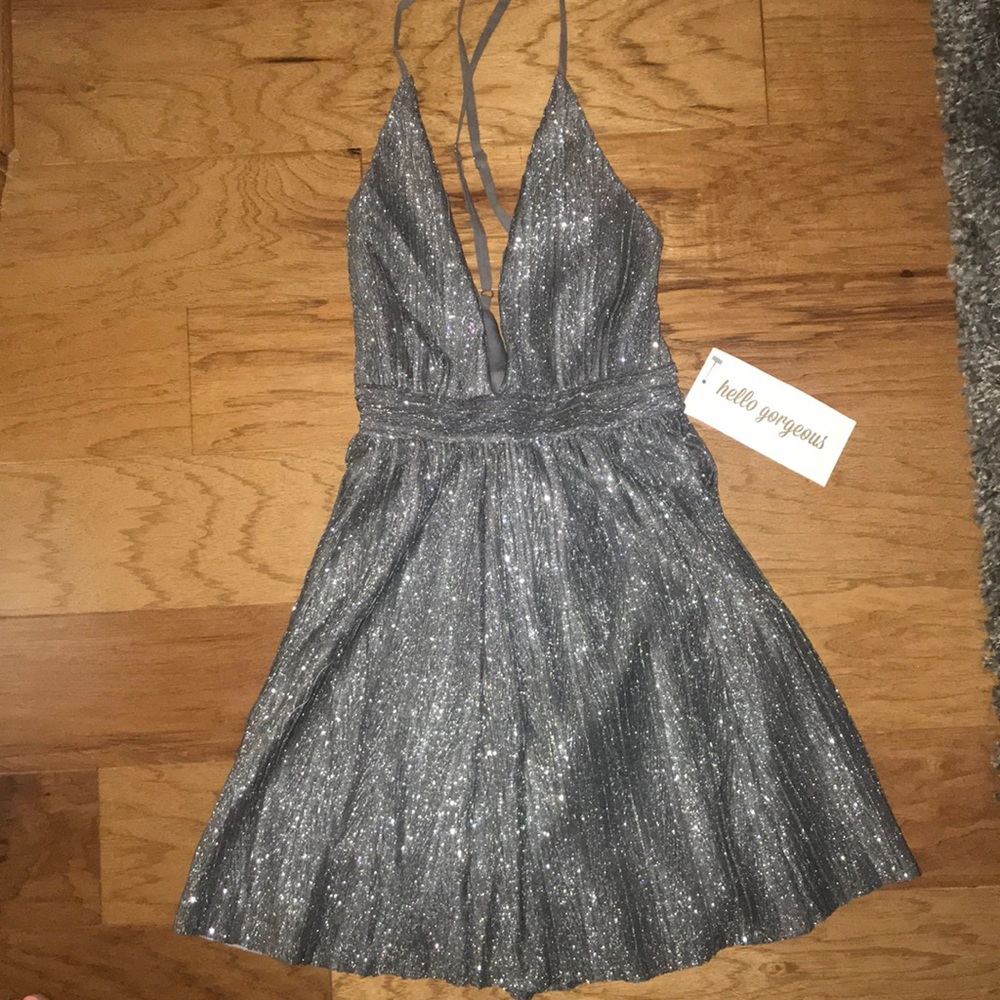 Sparkly grey party dress